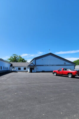 The Orland, Maine community center and business plaza is located in the former k-8 school building