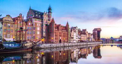Old town at sunrise, Gdansk, Poland