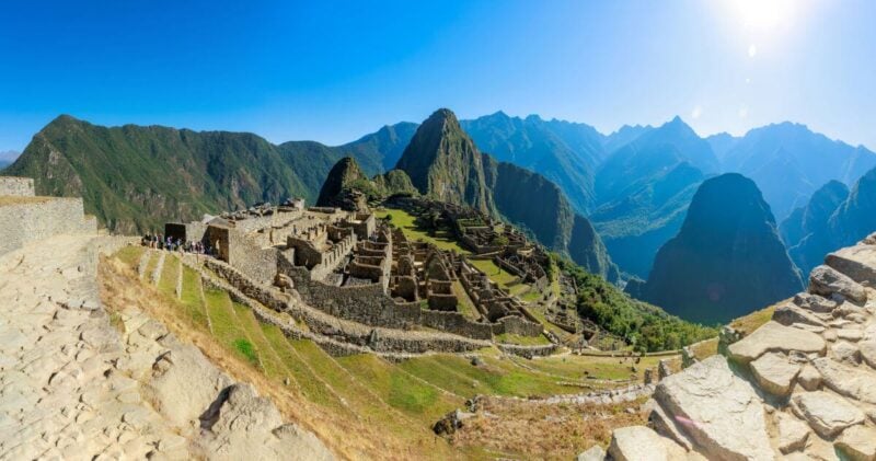 Aerial view of Machu Picchu, Cusco, Peru