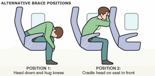 Use the brace position to increase your chances of surviving a plane crash
